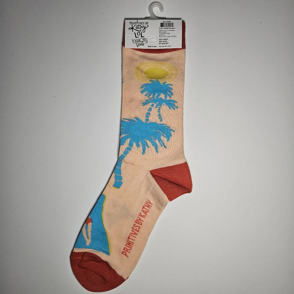 Primitives By Kathy Pretend It's Summer Socks OS - NWT - Picture 2 of 3